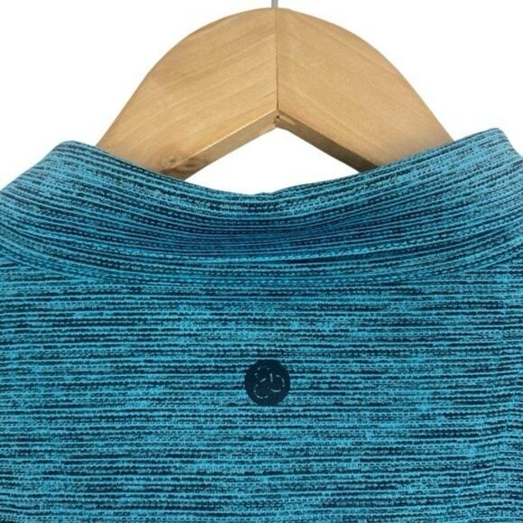 Zella mens Green Driver Performance Golf Polo Marled Teal Porcelain Melange US M - Picture 5 of 9